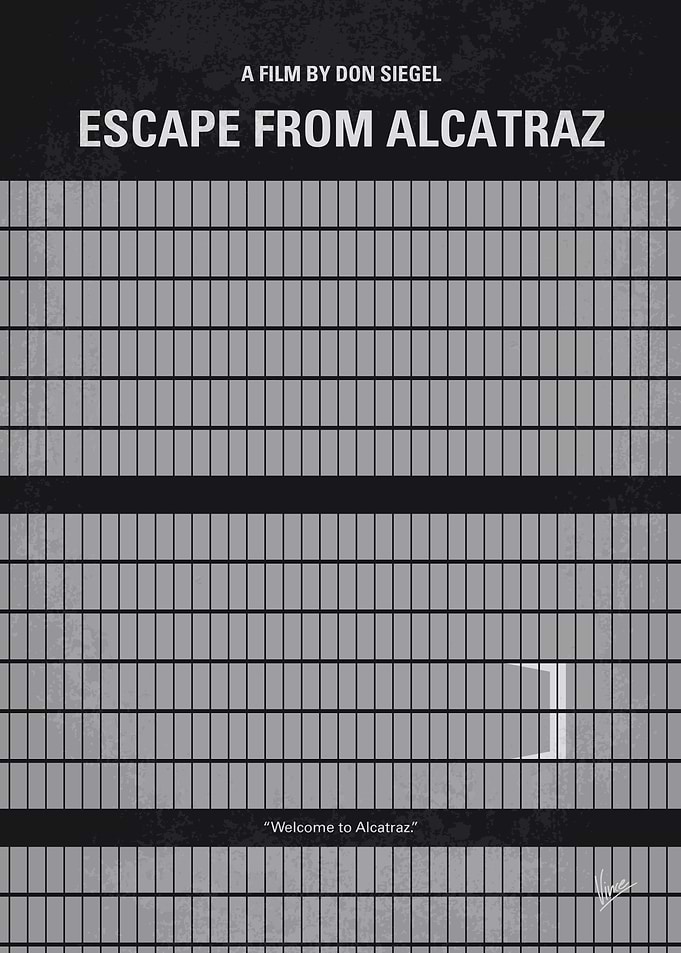 No566 My Escape From Alcatraz minimal movie poster Alc ...