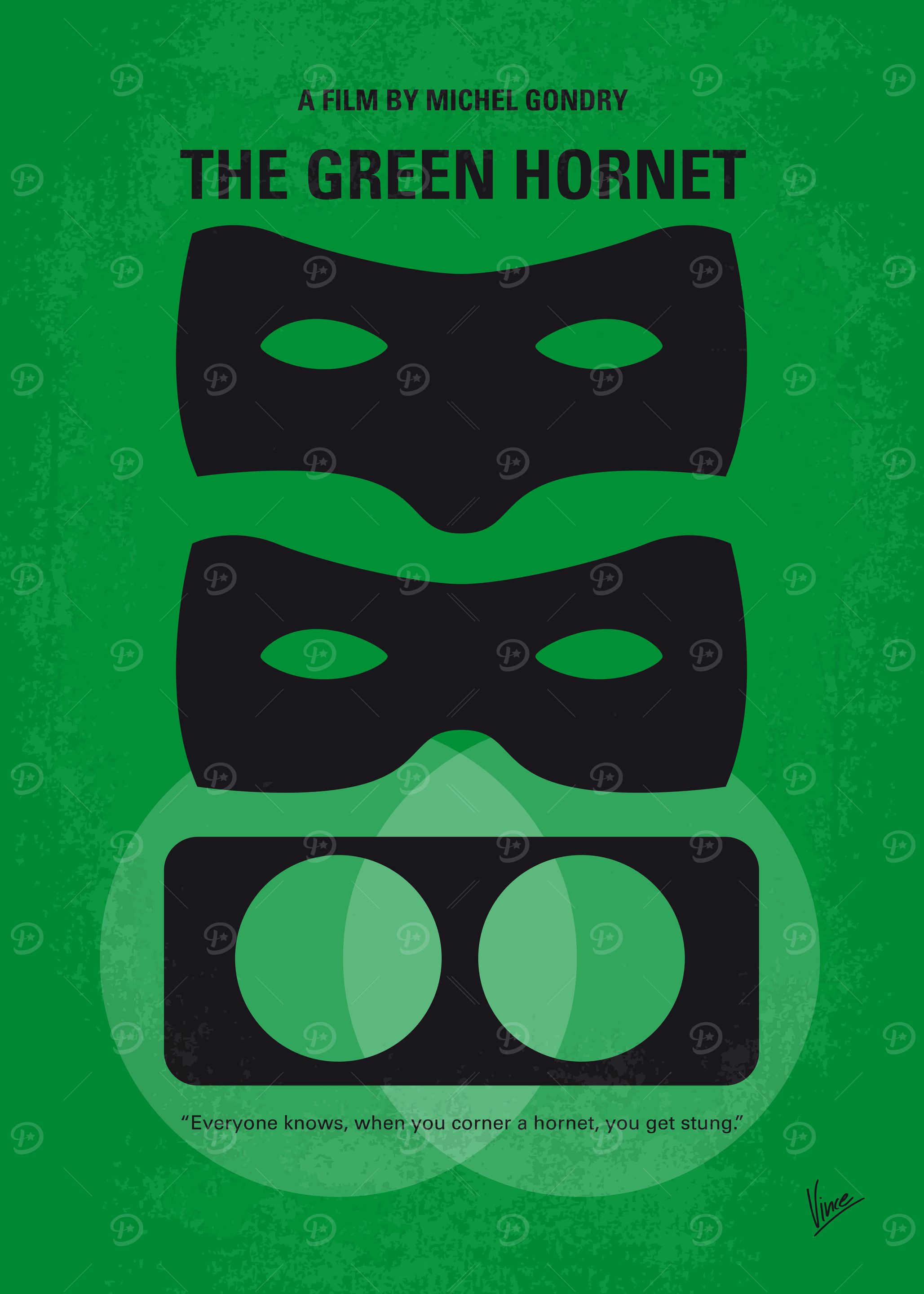 No561 My The Green Hornet minimal movie poster Followi ...