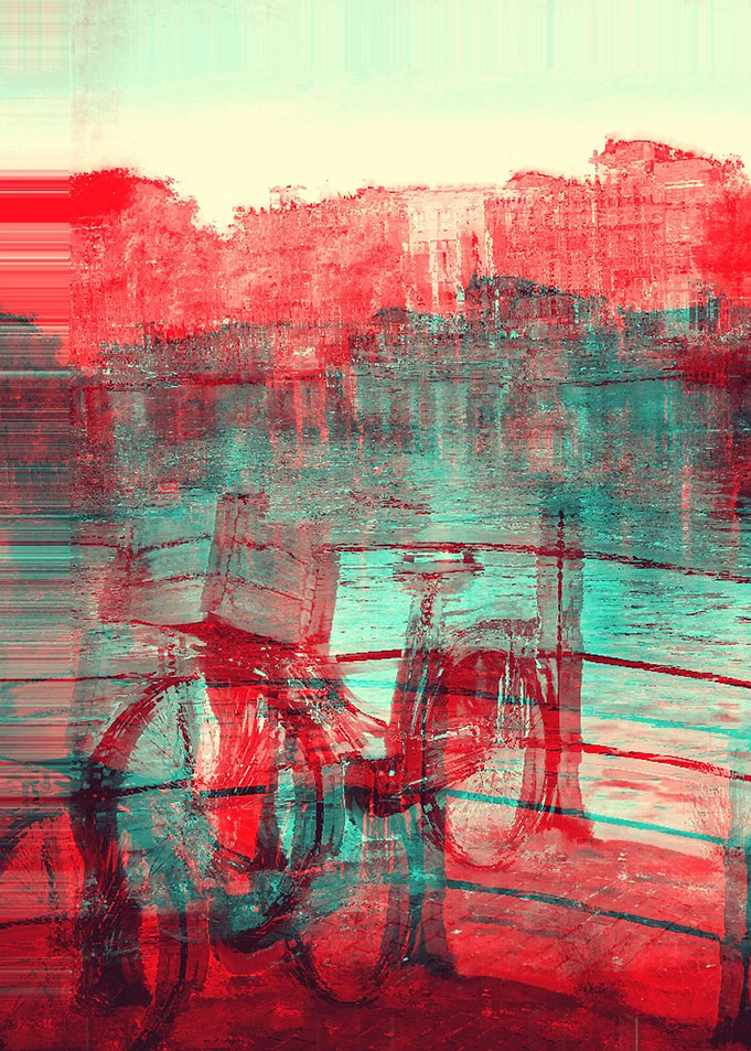 Color photograph taken in Amsterdam, Holland
