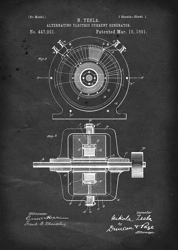 Alternating Electric Current Generator - Patent by N. T ...