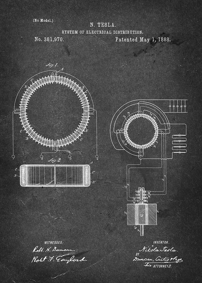 System of Electrical Distribution - Patent by N. Tesla ...