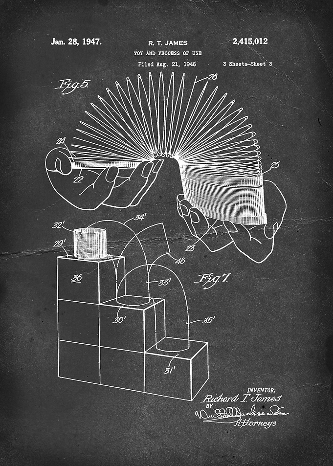 Slinky (Toy and Process of Use) - Patent by R. T. James ...