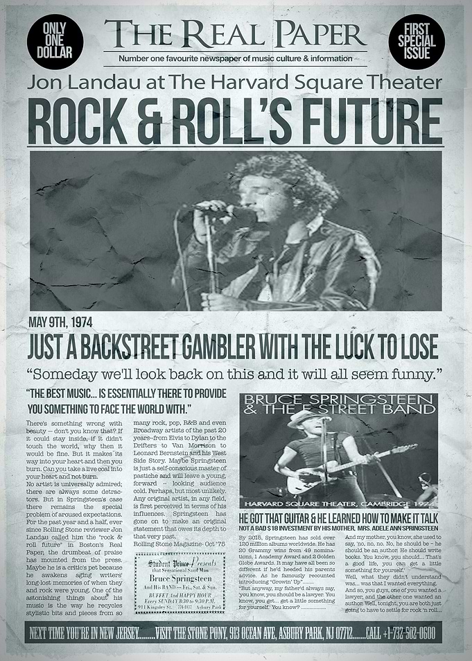 In May 1974 Jon Landau attended a concert at the Harvar ...