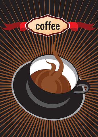 Vector style, coffee illustration