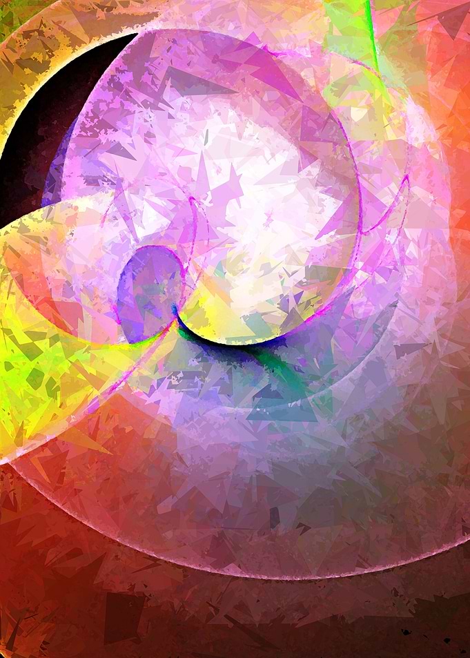 A colourful fractal with digital abstract effects