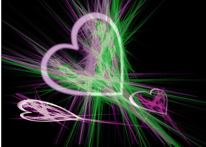 Abstract hearts