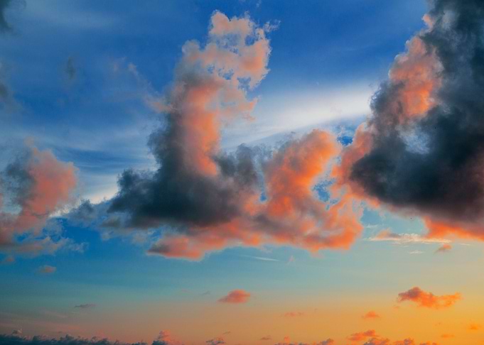 Sunset Clouds in Florida Summer