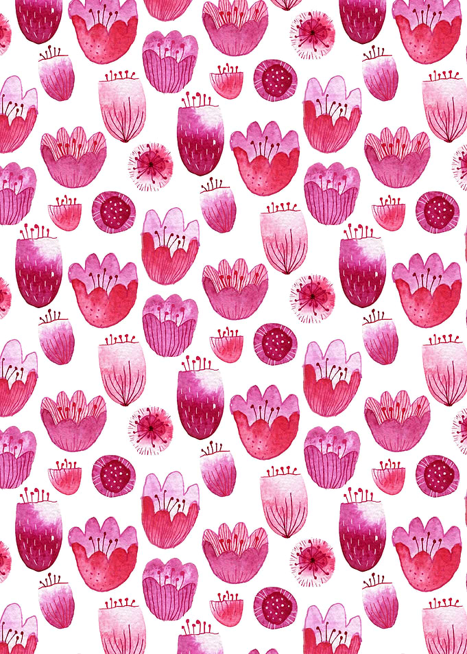 Pink Blossom Watercolor