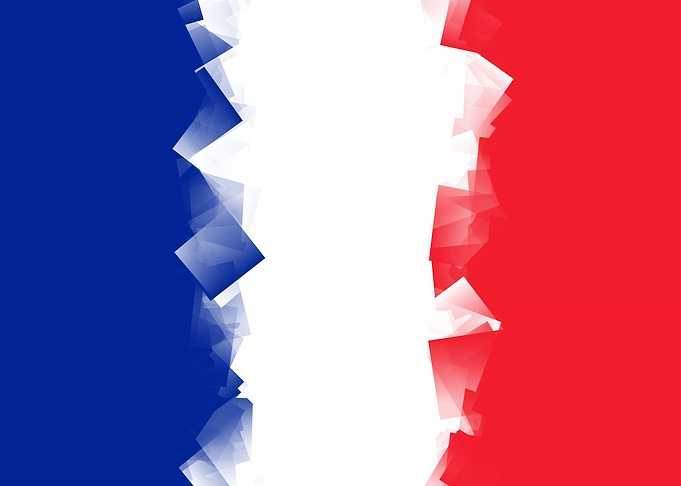 France Flag Cubic France Flag with the color blue white ...