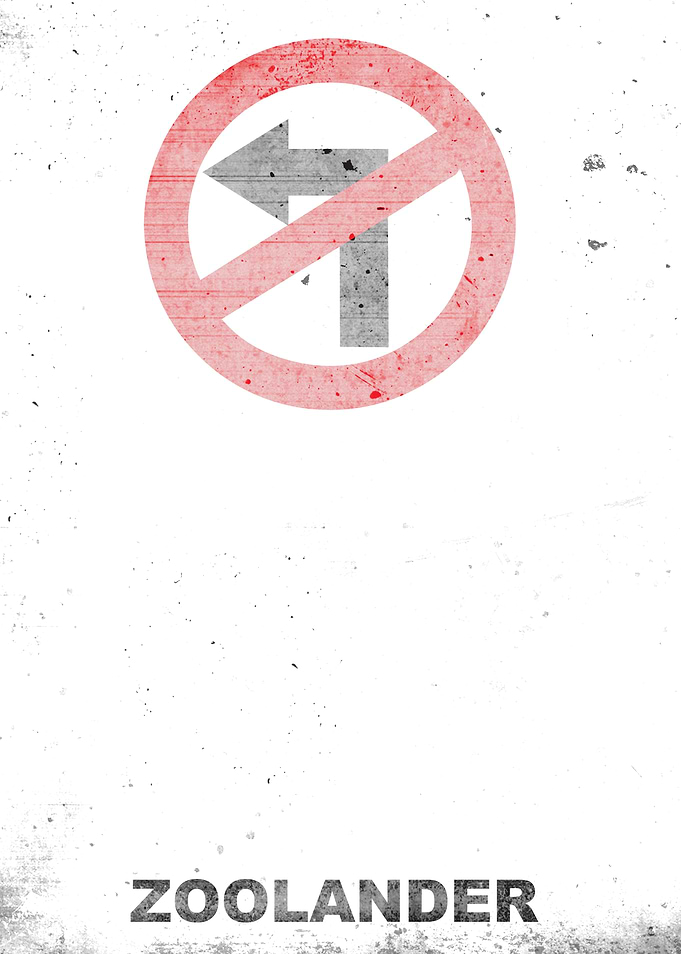 Minimalist movie poster design for Zoolander
