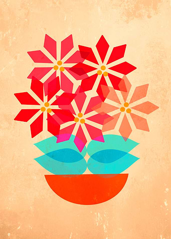 Poinsettia Pot