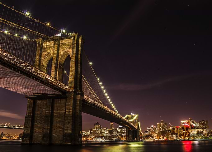 The amazing Brooklyn bridge in all its glory, taken in ...