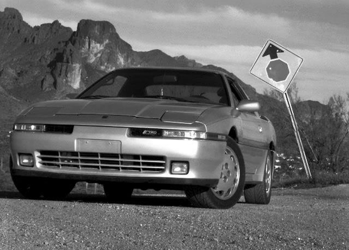 1989 Supra in front of the Superstition mountains