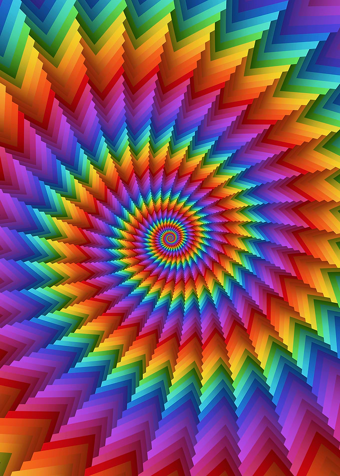 Psychedelic Rainbow Spiral