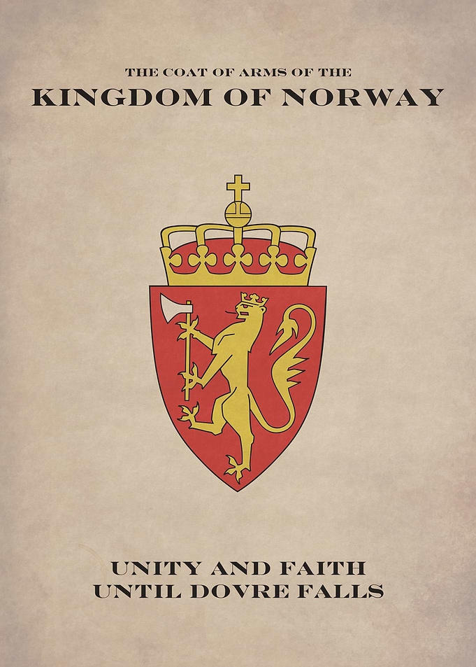 The Coat of Arms of the Kingdom of Norway. English Vers ...