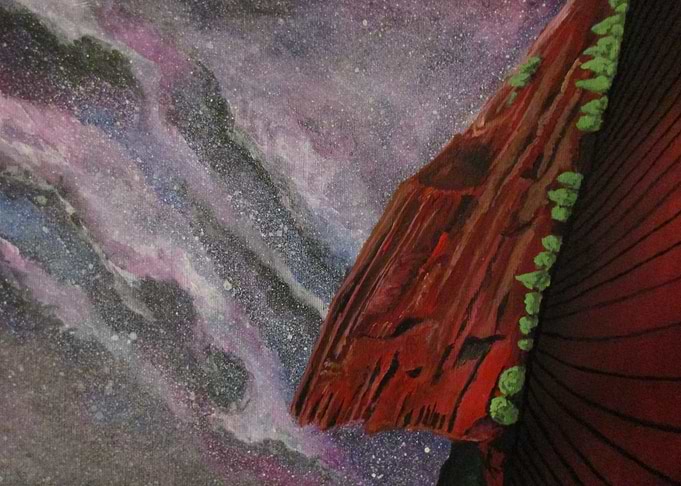 Colorado's Red Rocks, with the milky way in the backgro ...