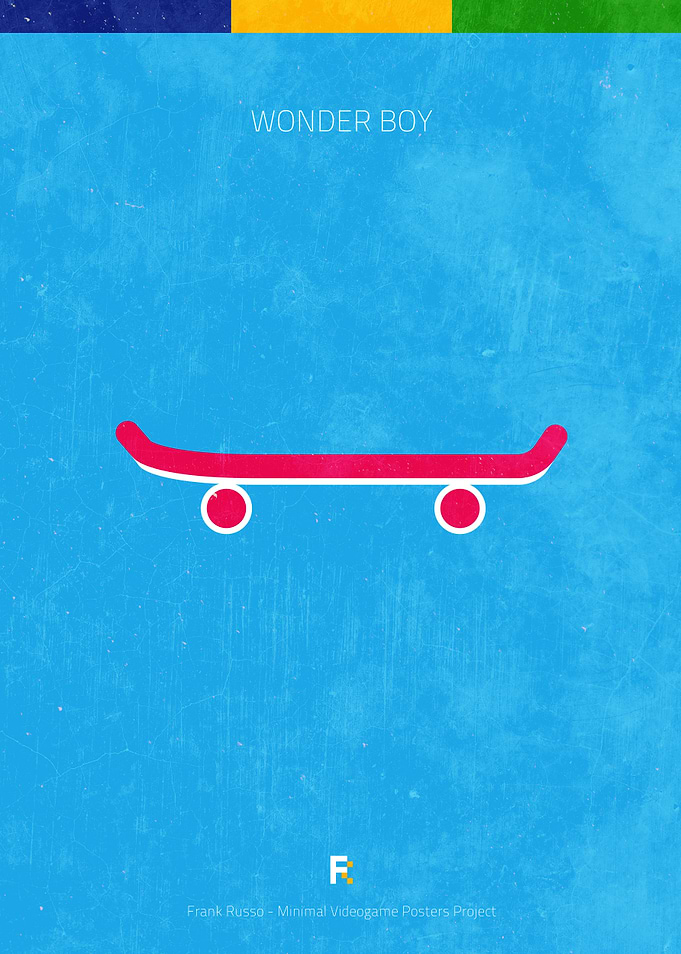 Wonder Boy. Minimal Videogame Poster.