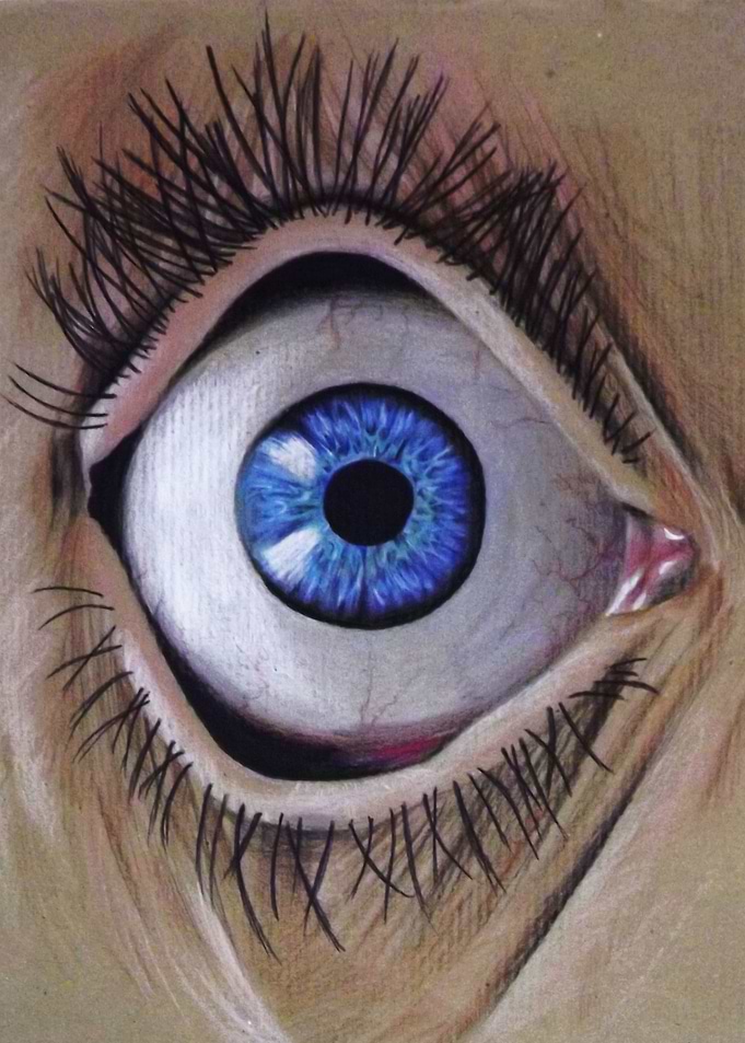 Eye 5 - open blue eye of a serie of eye illustrations m ...