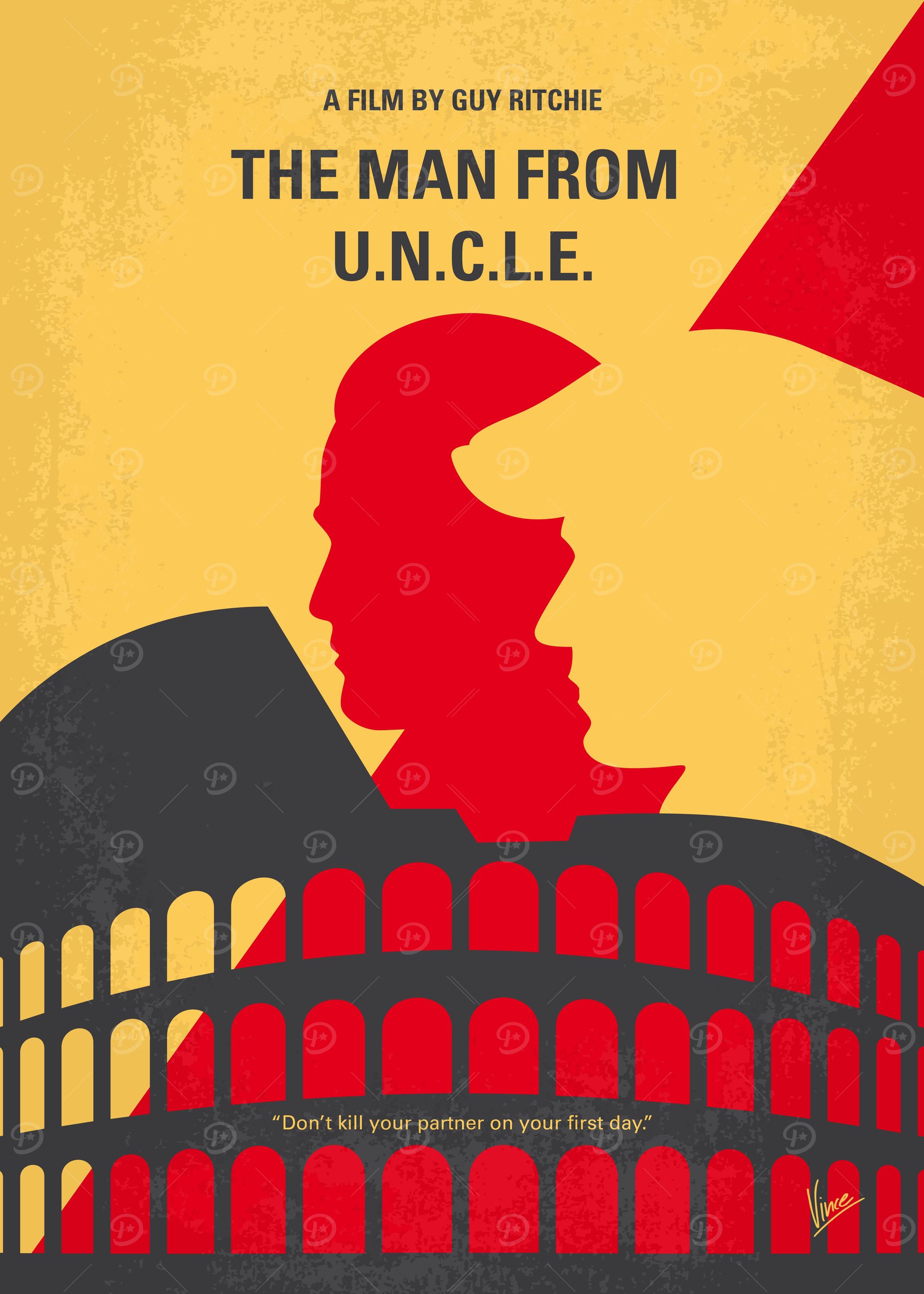 No572 My Man from UNCLE minimal movie poster In the ea ...