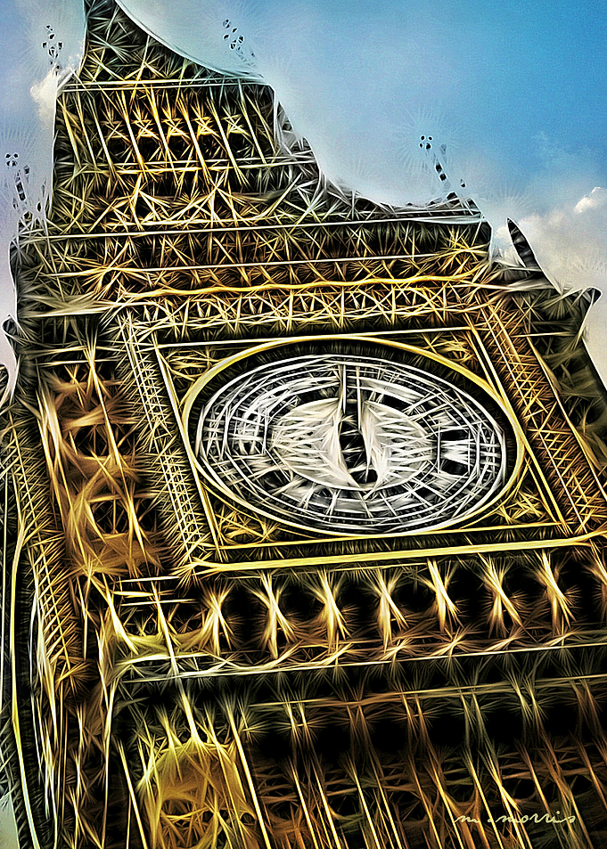 Digital Illustration of Elizabeth Tower, also know as B ...