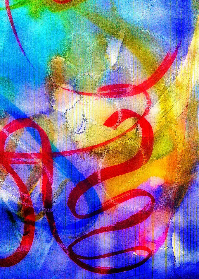 Feeling Inspired mixed-media art