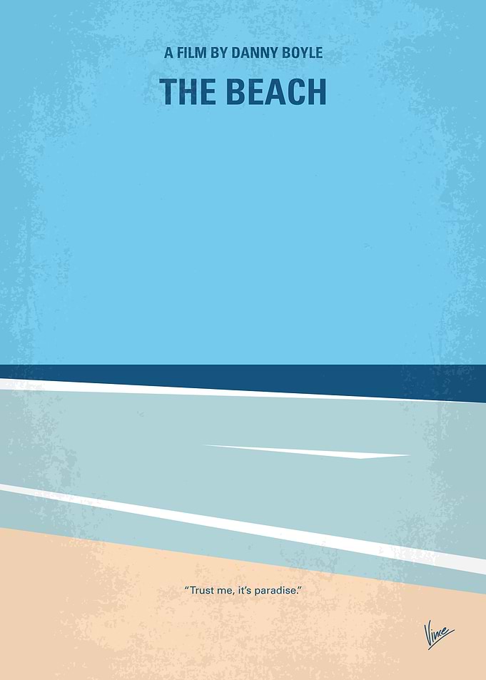 No569 My The Beach minimal movie poster Twenty-somethi ...