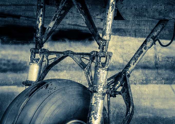 Vintage plane Landing Gear