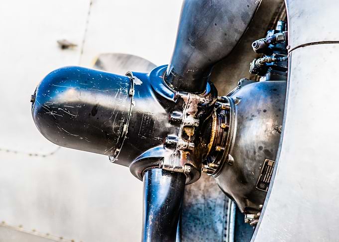 Old plane piston engine