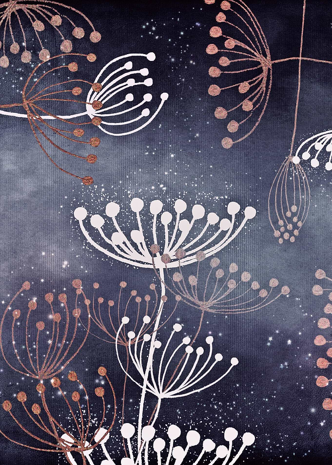WONDERGARDEN ROSEGOLD BLUE by Monika Strigel
