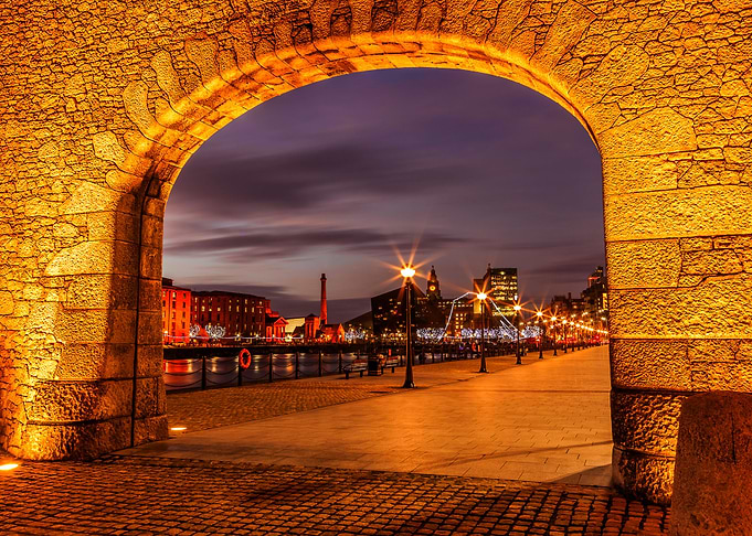 Albert Dock through the Albert Dock Gate
