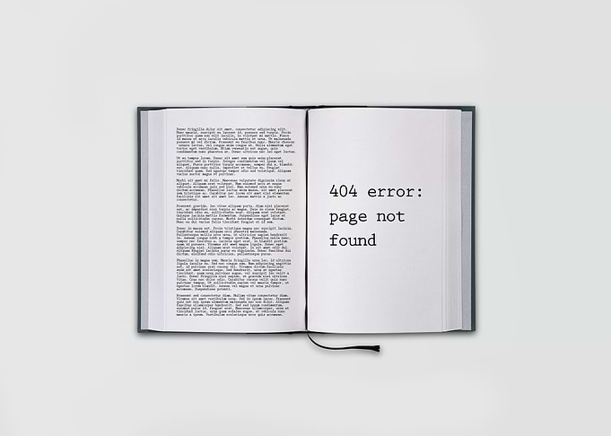 Funny Page Not Found Error 404 Book