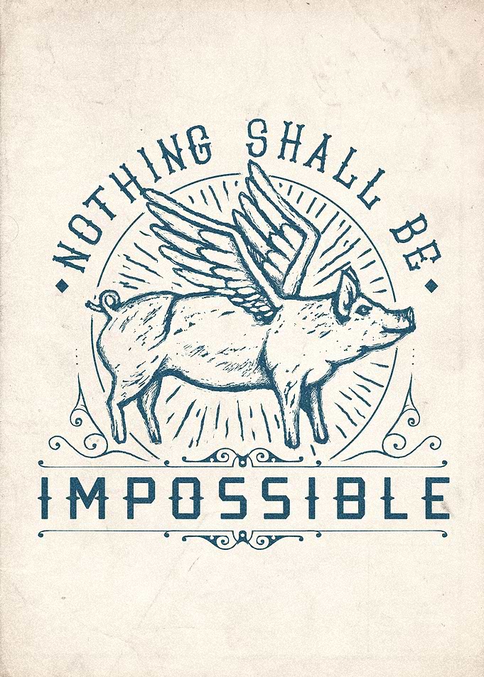 Nothing Shall Be Impossible Pig fly