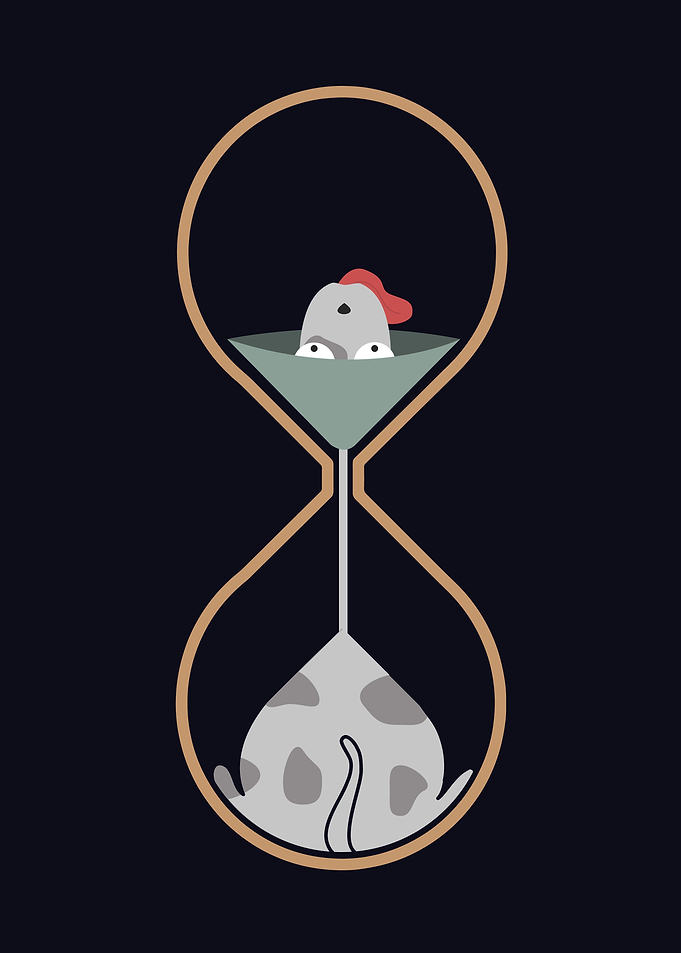 dog hourglass