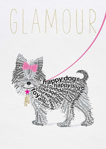 Typographic Yorkshire Terrier in the 'Wild about Words' ...
