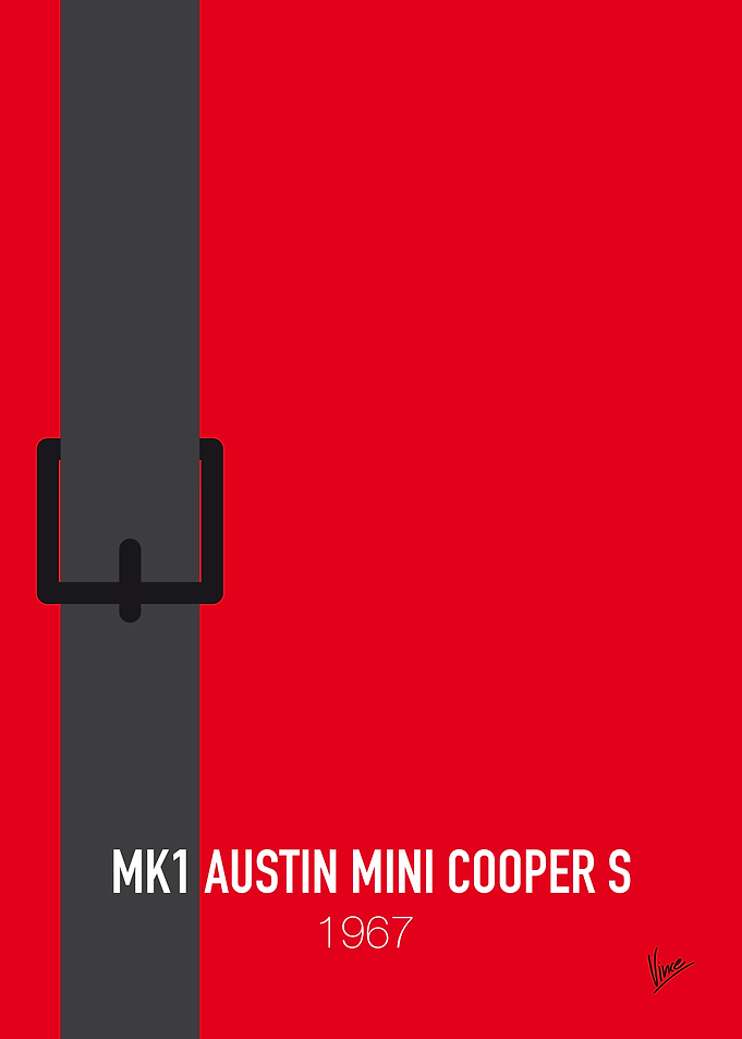 No018 My The Italian Job minimal movie car poster — Mk1 ...