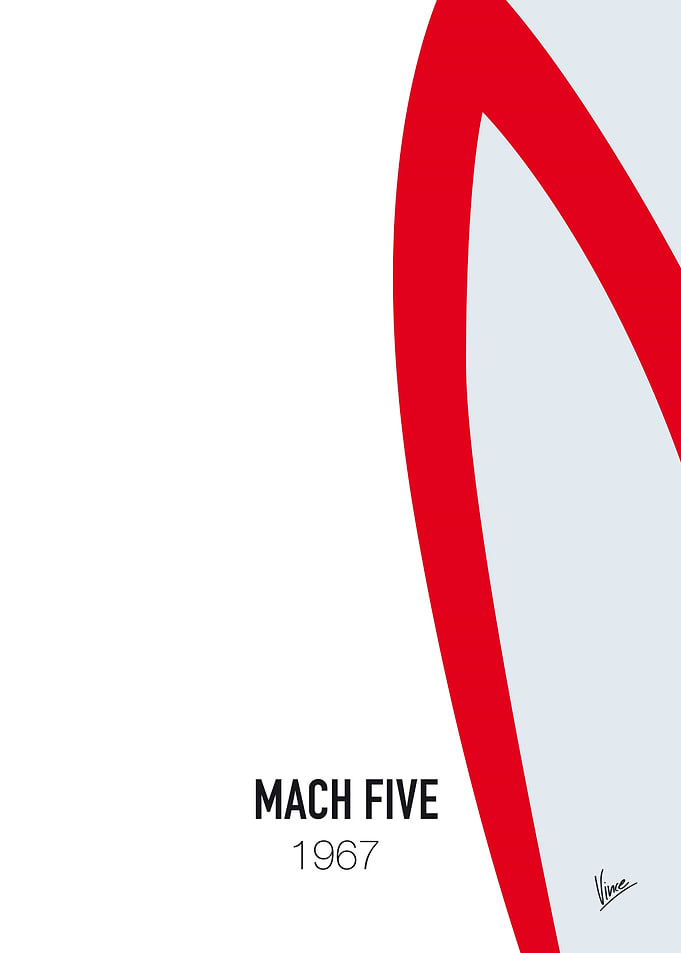 No008 My Speed Racer minimal movie car poster — Mach F ...
