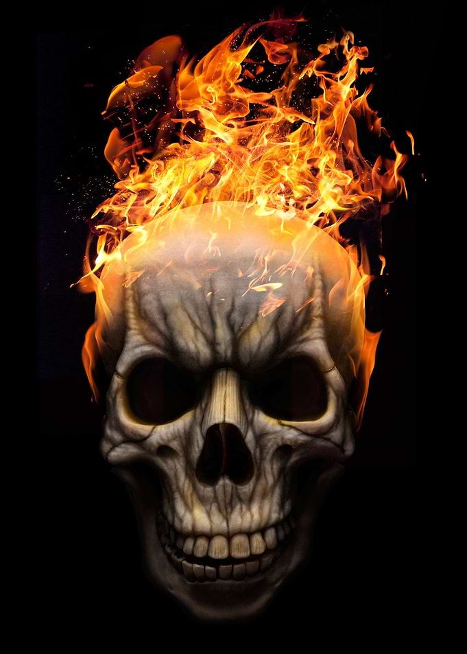 Flamin Skull