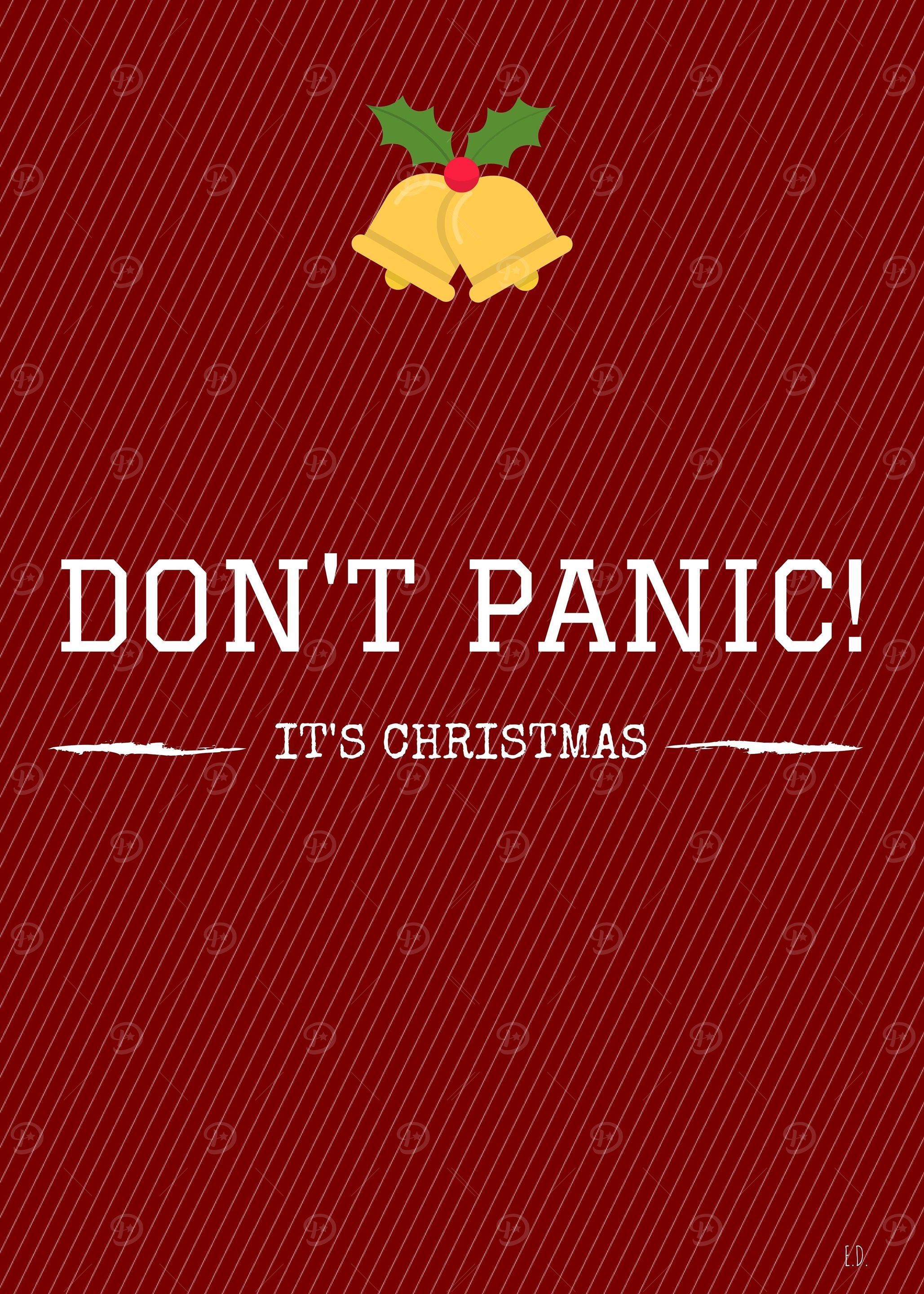 Don't panic! It's Christmas! This funny poster will com ...