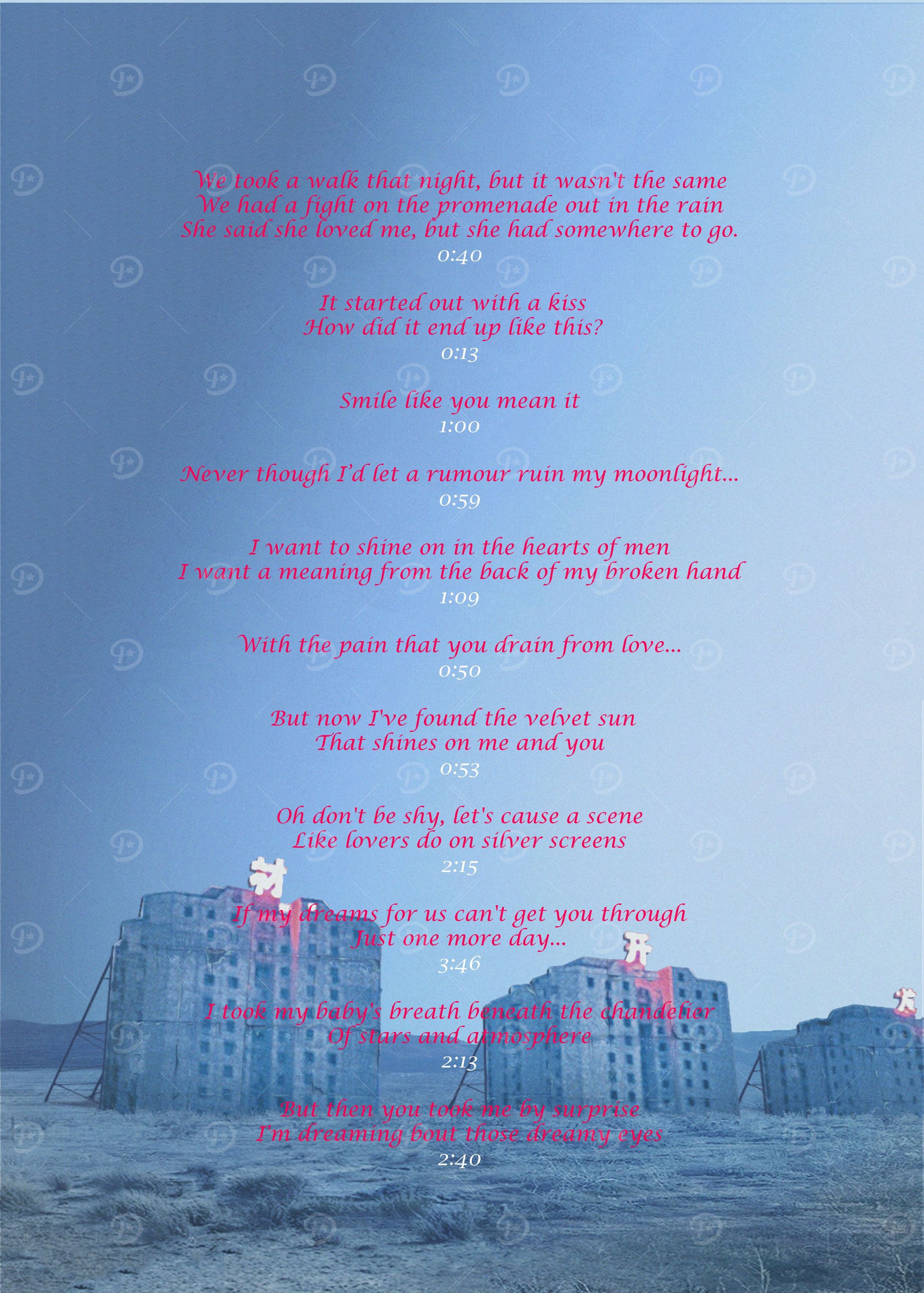 Selected lyrics from the first album of The Killers, 'H ...
