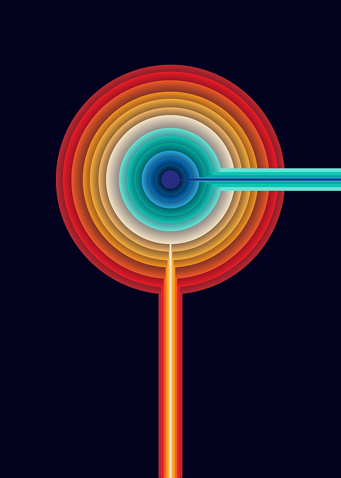 Colorful lines circle