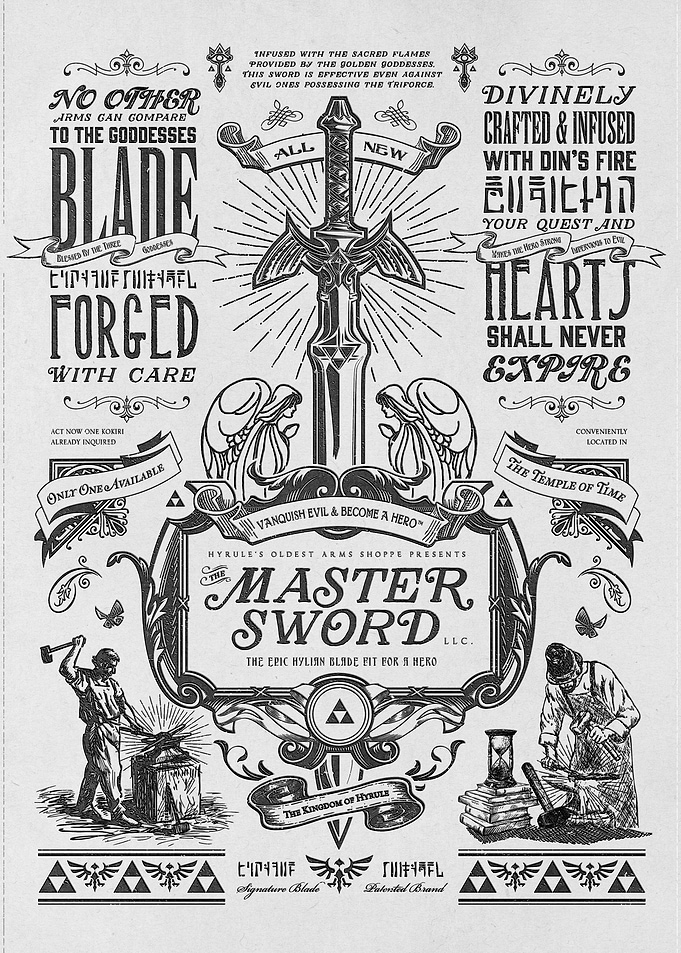My vintage advertisement illustration and design for th ...
