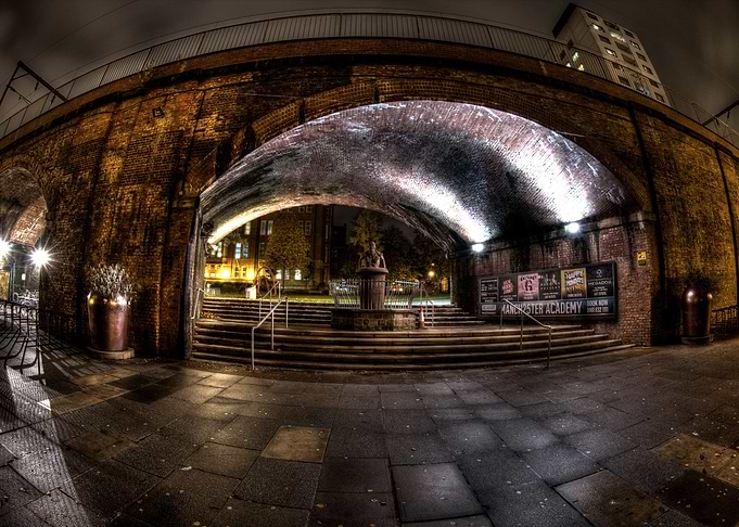 A HDR shot taken during the evening of the sculpture de ...