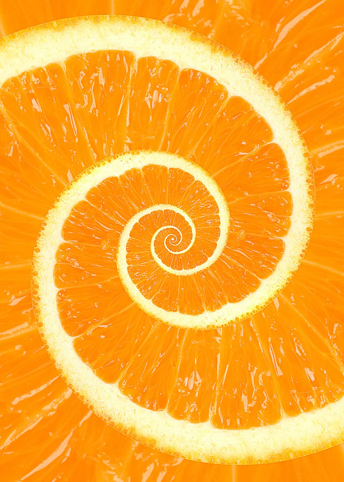 Spiral Citrus Orange Droste