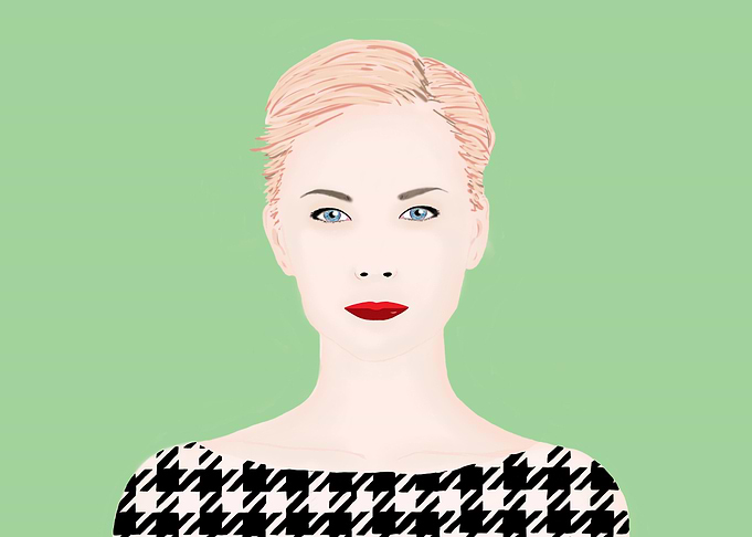 Lady with Pied de Poule, made by Bente Hoogeveen. 2015, ...