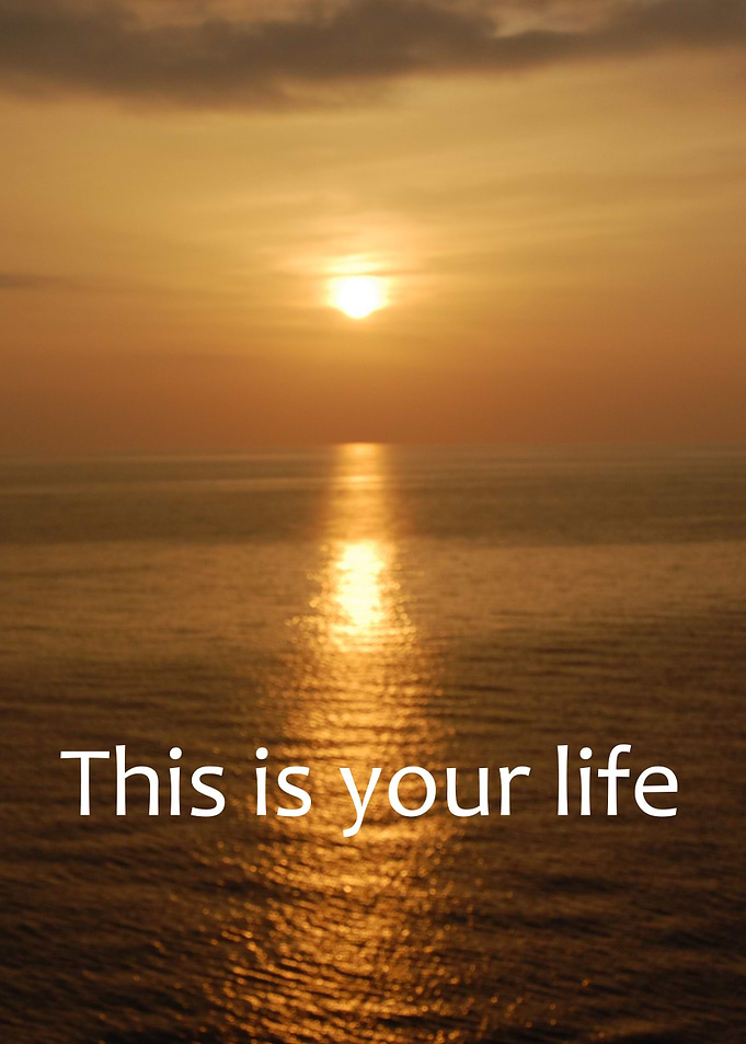 'This is your life' Beautiful sunset captured from a s ...