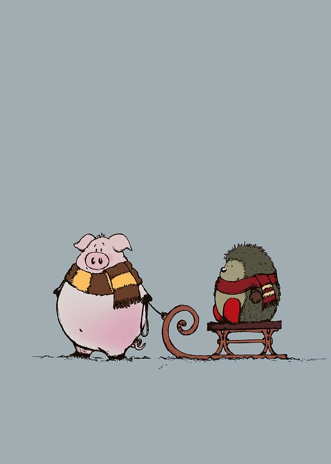Pig and hedgehog