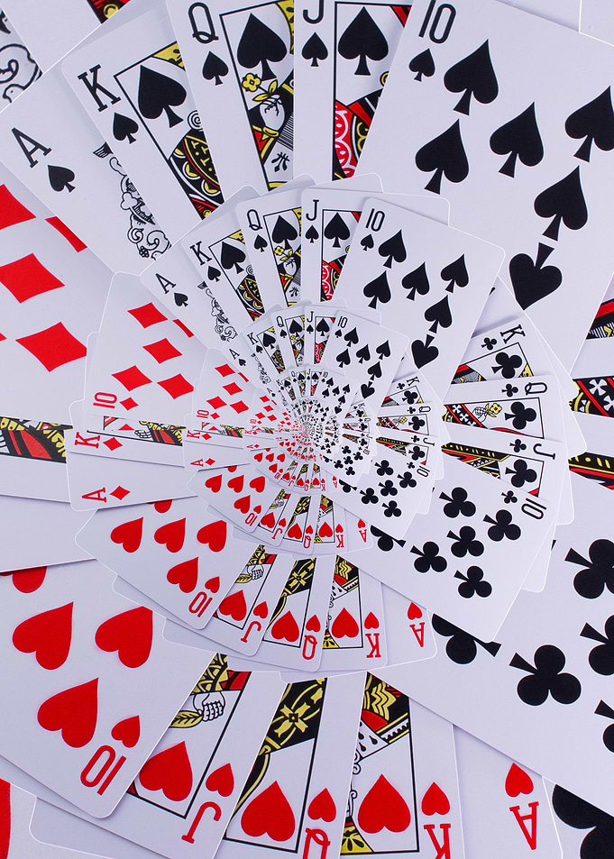 Poker Royal Flush Playing Cards All Suits Droste Spiral ...