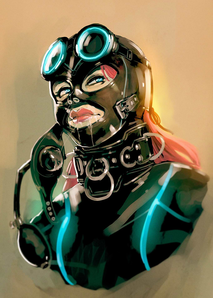 Playing around painting while watching movies.