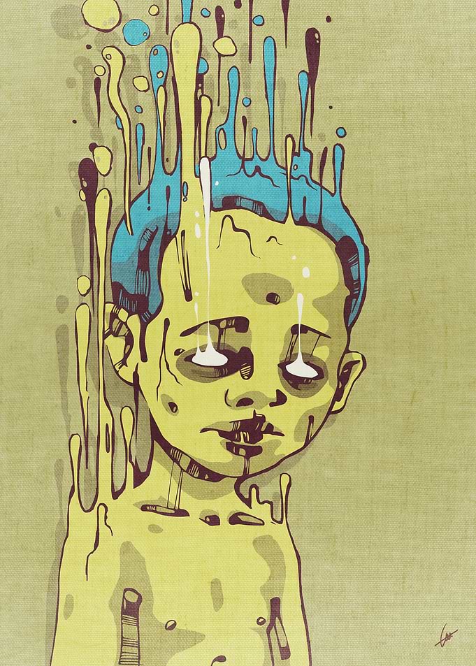 The Golden Boy With Blue Hair