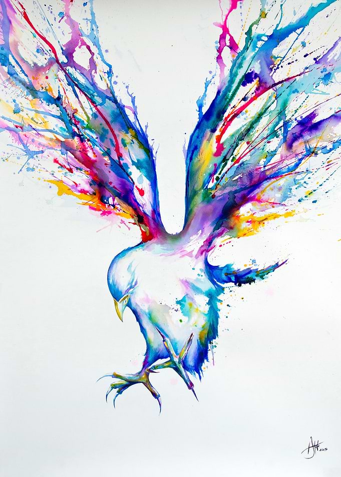 My painting 'Achilles' originally created in ink on wat ...